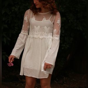 Lace Boho Long Sleeve Dress